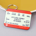 Personalised Train Ticket Retirement Keyring Personalised Keyring Of Life & Lemons 