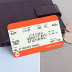 Personalised Retirement Train Ticket Wallet Keepsake Wallet Keepsake Of Life & Lemons 