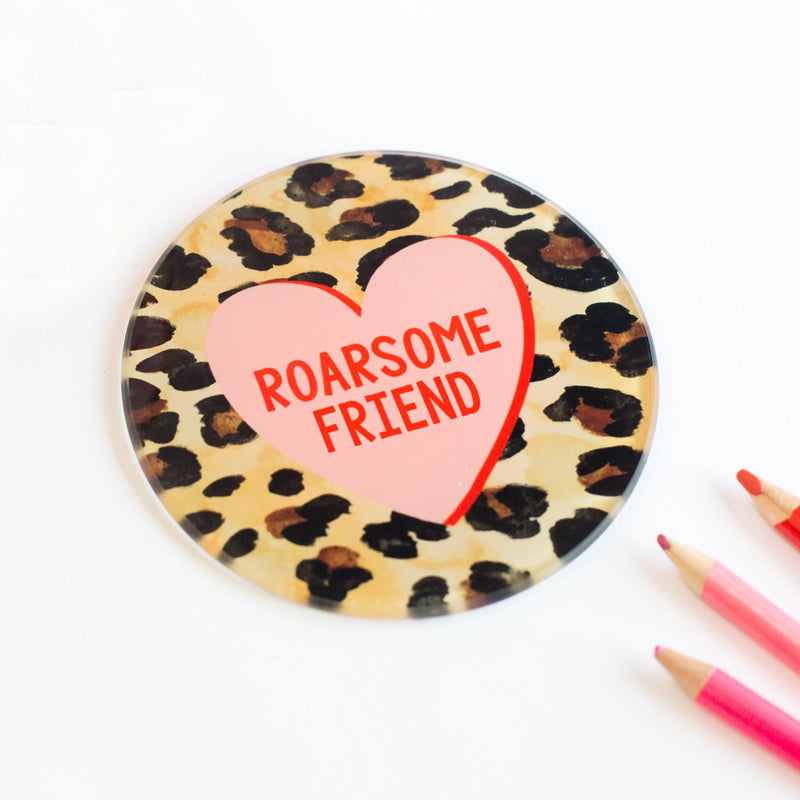 'Roarsome Friend' Glass Coaster Coaster Of Life & Lemons® 