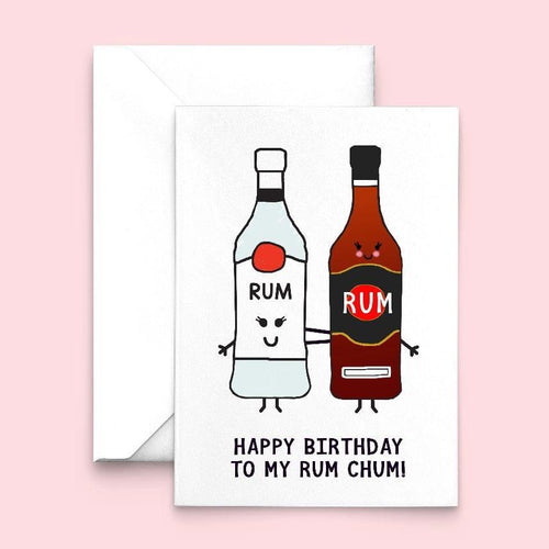 'Rum Chums' Birthday Card Cards for Friends Of Life & Lemons 