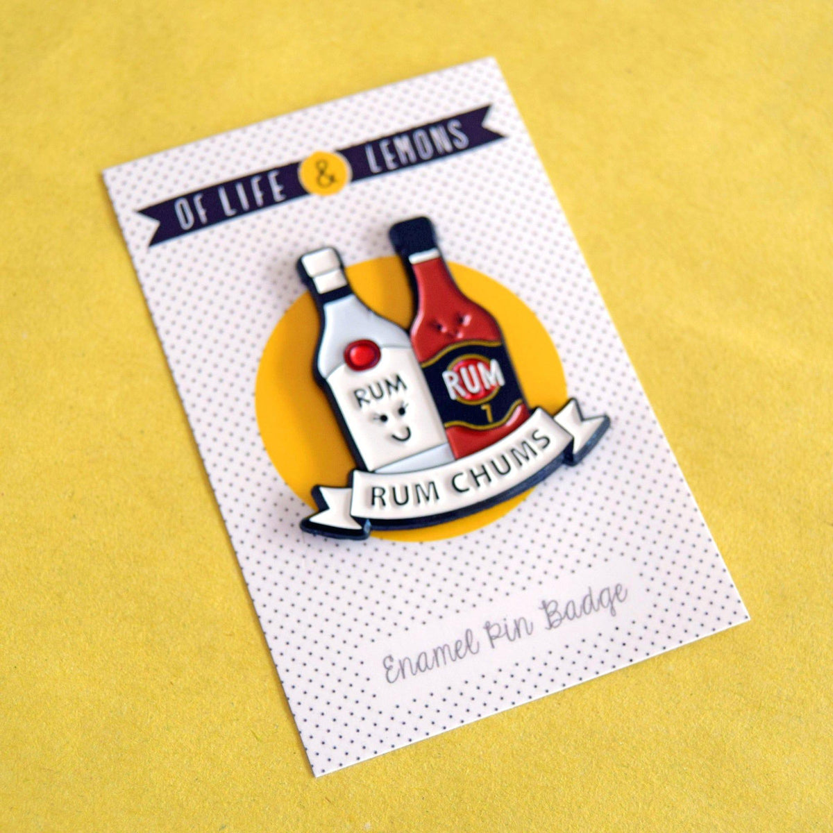 'Rum Chums' Enamel Pin Badge - Of Life & Lemons®