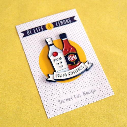 'Rum Chums' Enamel Pin Badge Enamel Pin Badge Of Life & Lemons 