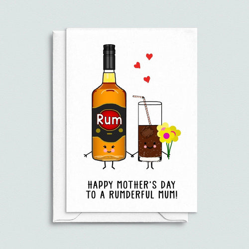 Funny Rum Mother's Day Card Cards for Mum Of Life & Lemons 