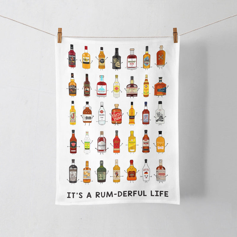 'It's A RUMderful Life' Rum Tea Towel Tea Towel Of Life & Lemons 