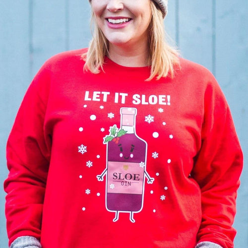Funny Sloe Gin Christmas Jumper Sweatshirt Of Life & Lemons 