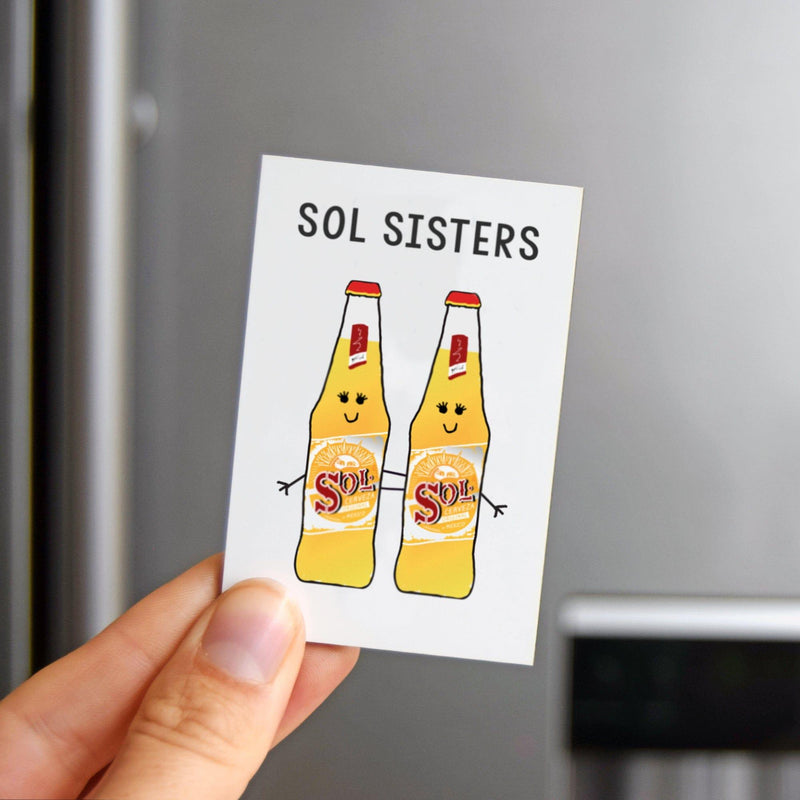 'Sol Sisters' Friendship Fridge Magnet Fridge Magnet Of Life & Lemons 