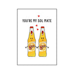 'Sol Mate' Beer Anniversary Card for Partner Cards for your Other Half Of Life & Lemons 