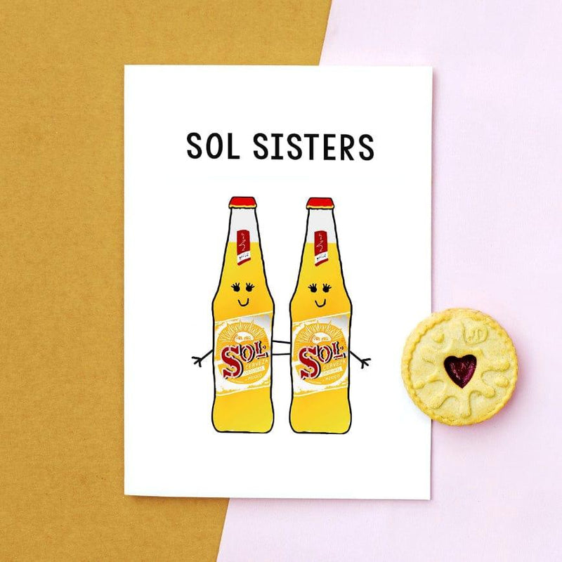 'Sol Sisters' Beer Friendship Card Cards for Friends Of Life & Lemons 