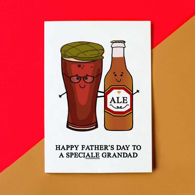 Beer Father's Day Card for Grandad Cards for Dad Of Life & Lemons 
