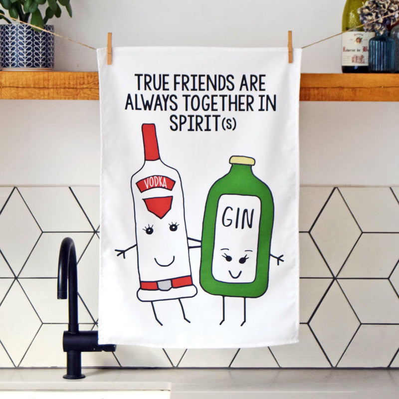 'Together in Spirits' Friendship Tea Towel Tea Towel Of Life & Lemons 