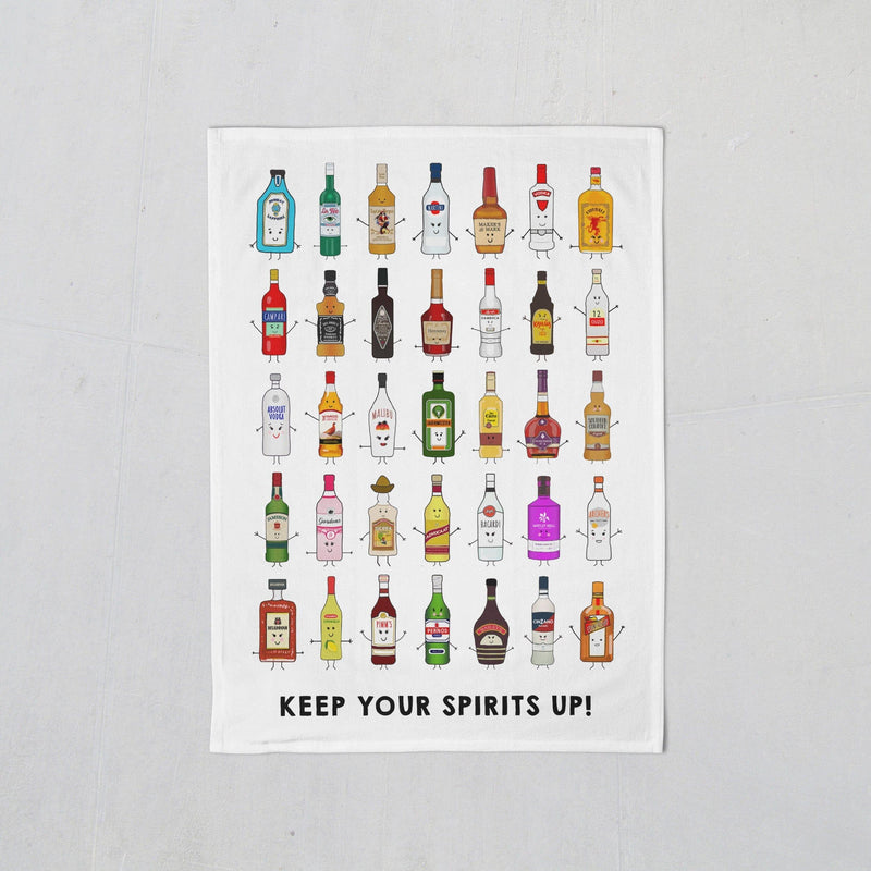 'Keep Your Spirits Up' Tea Towel Tea Towel Of Life & Lemons 