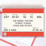 Train Ticket Save the Date Magnet Save the Dates Of Life & Lemons 