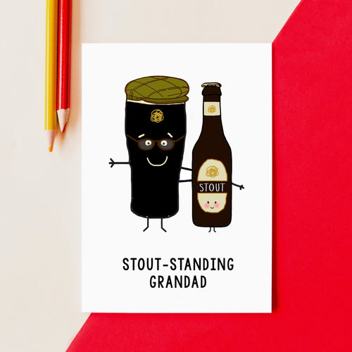 'Stoutstanding Grandad' Funny Card for Grandad Cards for Grandparents Of Life & Lemons 