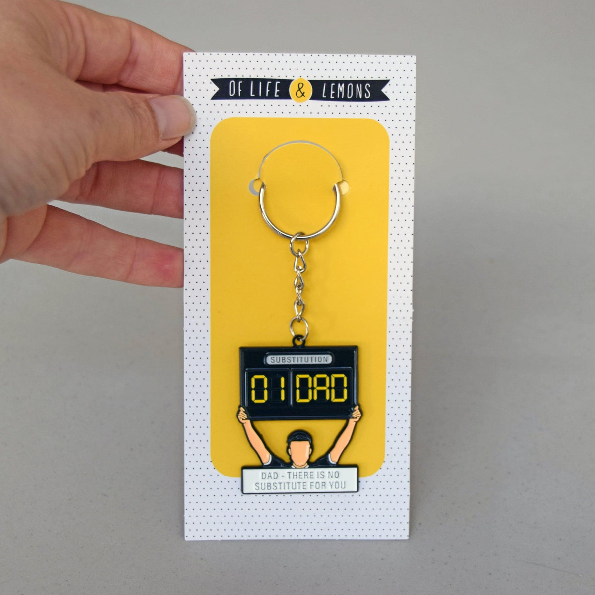 'No Substitute' Football Keyring for Dad - Of Life & Lemons®