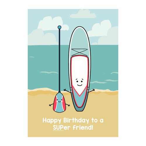 Stand Up Paddle Board Birthday Card For Friend Cards for Friends Of Life & Lemons 
