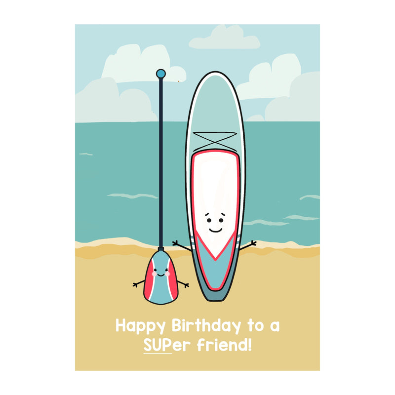 Stand Up Paddle Board Birthday Card For Friend Cards for Friends Of Life & Lemons 