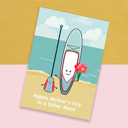 Stand Up Paddle Board Mother's Day Card Cards for Mum Of Life & Lemons 