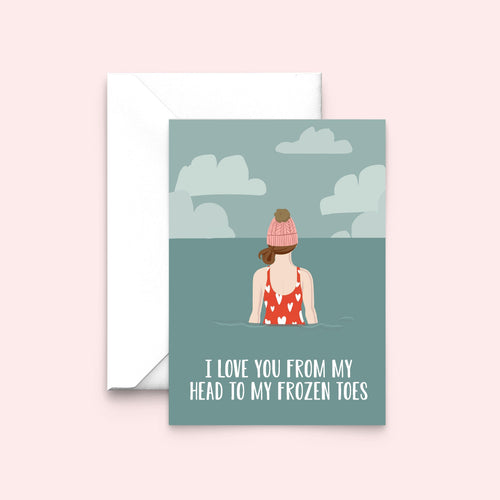 Open Water Swimming Valentine's Card Cards for your Other Half Of Life & Lemons 