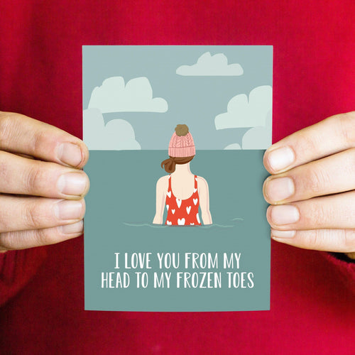 Open Water Swimming Valentine's Card Cards for your Other Half Of Life & Lemons 