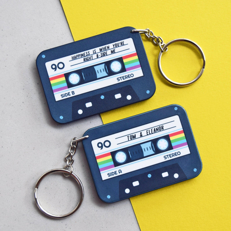 Personalised Cassette Tape Keyring Personalised Keyring Of Life & Lemons 