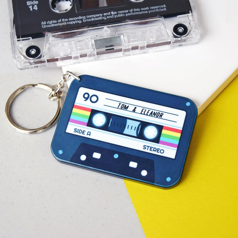 Personalised Cassette Tape Keyring Personalised Keyring Of Life & Lemons 