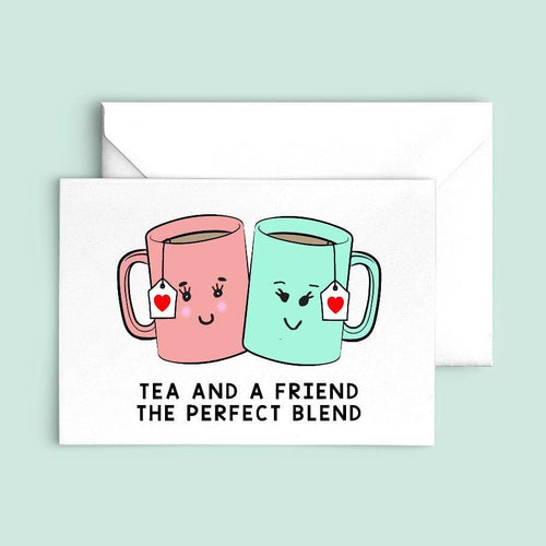 'Tea and a Friend' Card Of Life & Lemons 