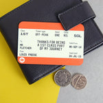 Personalised 'Thank You Teacher' Train Ticket Keepsake Wallet Keepsake Of Life & Lemons 