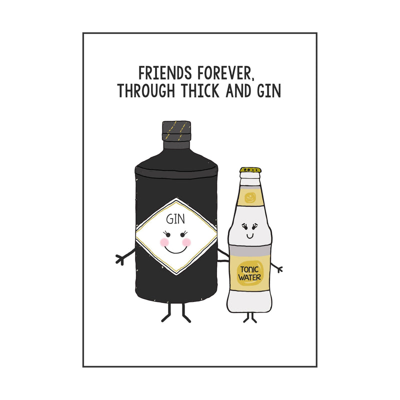 'Thick and Gin' Friendship Card Of Life & Lemons 