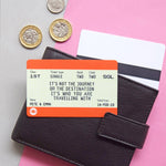 Personalised Train Ticket Wallet Keepsake Wallet Keepsake Of Life & Lemons 