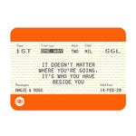 Personalised Train Ticket Valentine's Card Cards for your Other Half Of Life & Lemons 