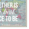 'Together Is The Best Place To Be' Personalised World Map Print Map Prints Of Life & Lemons 