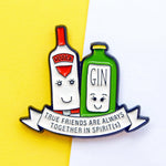 'Together in Spirits' Friendship Enamel Pin Badge Enamel Pin Badge Of Life & Lemons 