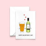 Personalised Drinks Valentine's Card Cards for your Other Half Of Life & Lemons 