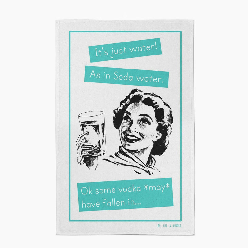 Funny Vodka Tea Towel Tea Towel Of Life & Lemons 