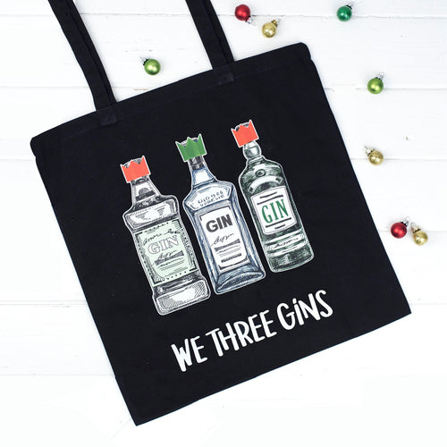 'We Three Gins' Christmas Tote Bag Tote Bag Of Life & Lemons 