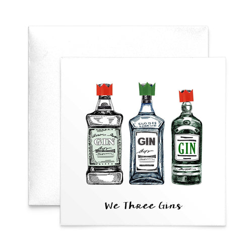 'We Three Gins' Christmas Card Christmas Cards Of Life & Lemons 