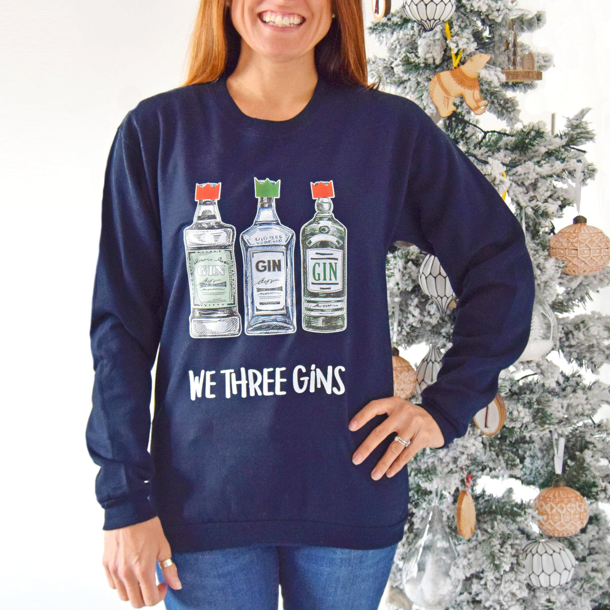 'We Three Gins' Christmas Jumper Sweatshirt Of Life & Lemons 