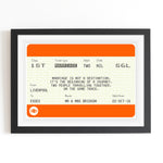 Personalised Train Ticket Wedding Print Train Ticket Prints Of Life & Lemons 