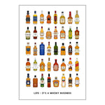 'Whisky Business' Illustrated Whisky Print Montage Prints Of Life & Lemons 