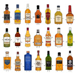 'Whisky Business' Illustrated Whisky Print Montage Prints Of Life & Lemons 