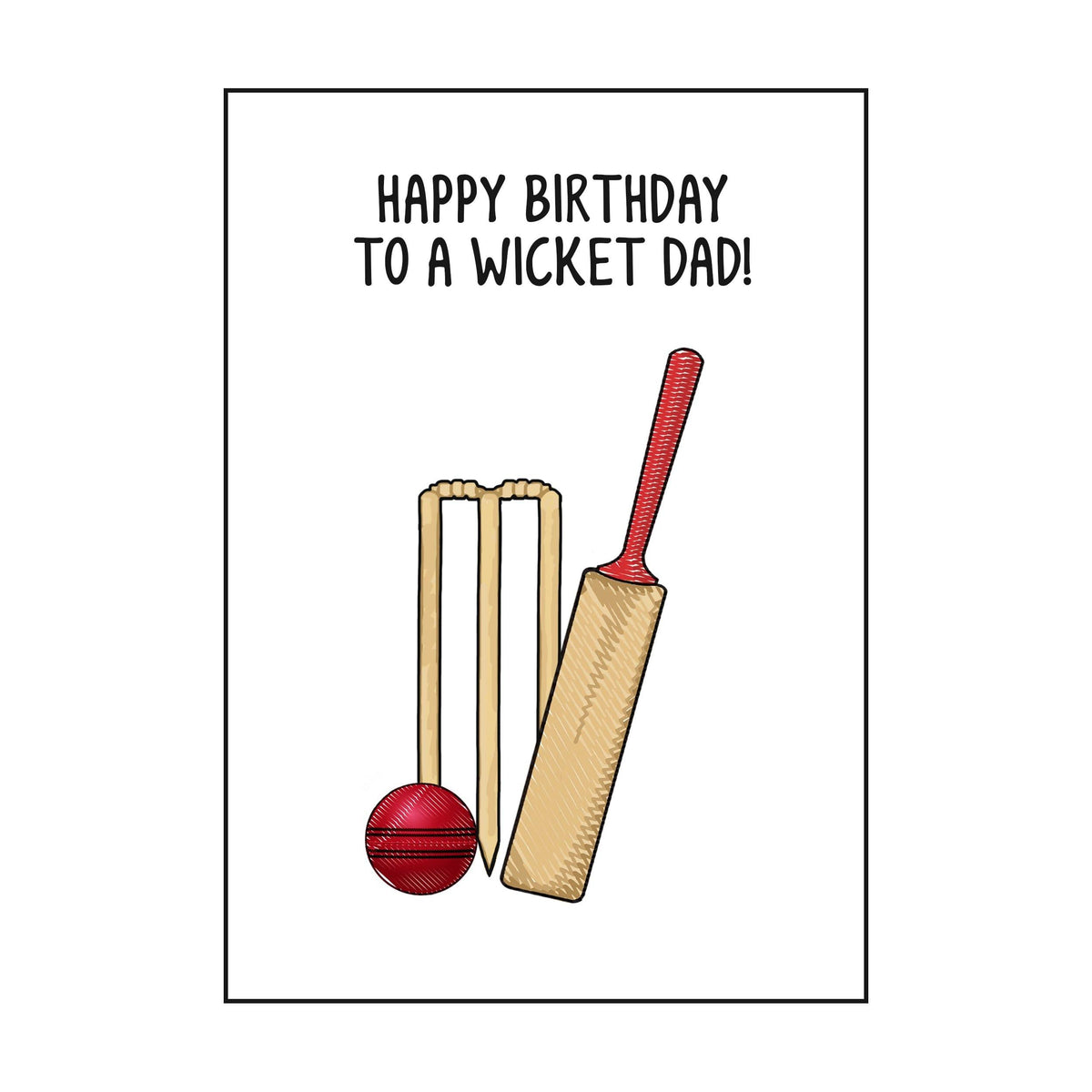 Funny Cricket Birthday Card For Dad - Of Life & Lemons®