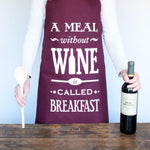 'A Meal Without Wine' Apron Aprons Of Life & Lemons 