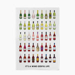 'WINEderful' Wine Montage Tea Towel Tea Towel Of Life & Lemons 