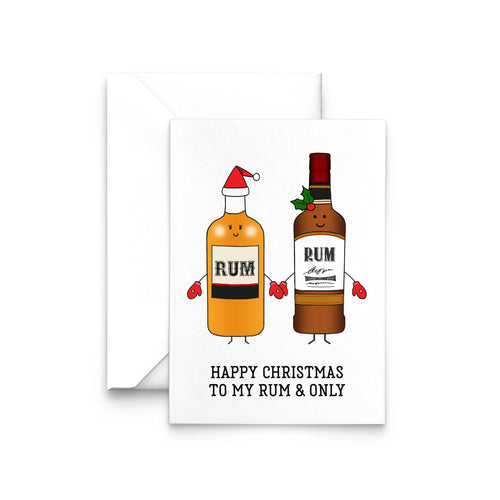'Rum & Only' Christmas Card for Partner Christmas Cards Of Life & Lemons 