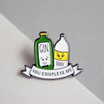 'You Complete Me' Gin & Tonic Enamel Pin Badge Enamel Pin Badge Of Life & Lemons 