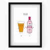 Personalised Drink Print for Couple Personalised Prints Of Life & Lemons 